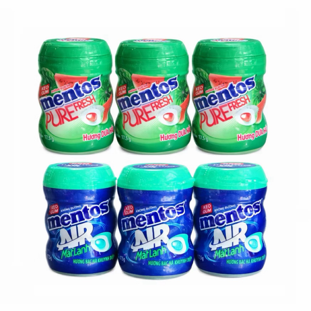 Kẹo Singum Mentos 2 Vị | Singum không đường vị Dưa Hấu - Bạc Hà Khuynh Diệp