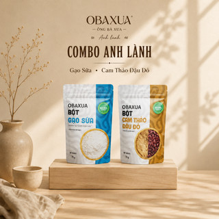 OBAXUA – Combo Anh Lành (Gạo Sữa & Cam Thảo Đậu Đỏ) – 75g x 2 Túi