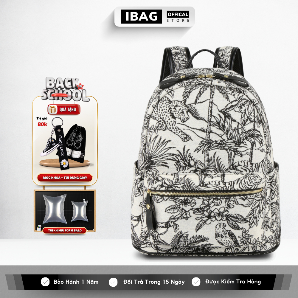 Balo Vải Đi Học IBAG Balô Vải Thời Trang Nam Nữ Balo vải oxford chống nước cao cấp Cặp Đi Học Ulzzan