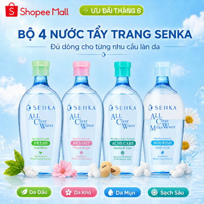 Nước Tẩy Trang Senka ALL Clear Water Micellar Fresh 230ML & 70ML