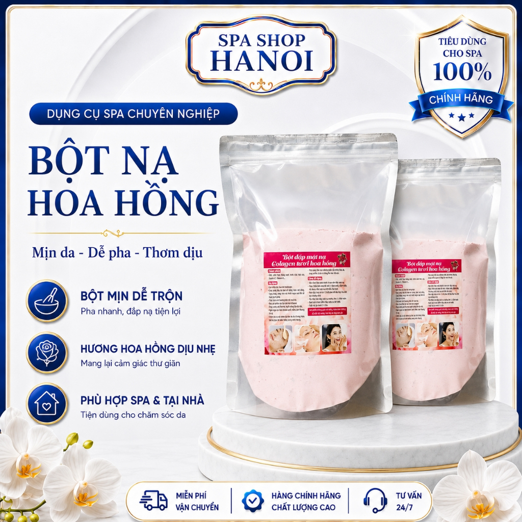 Bột Mặt Nạ Noa Hồng Cánh Mặt Nạ Noa Hồng Cánh Colagen Chính Hãng