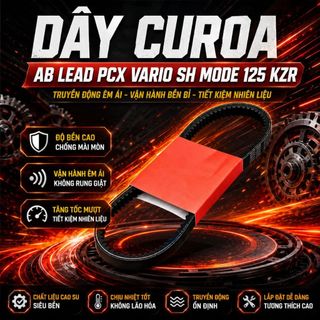 Dây Curoa KZR AB125 Vario125 Lead125 PCX125 Sh Mode 2014–2019 | Dây Đai Truyền Động Xe Ga Bền, Êm, Ít Trượt