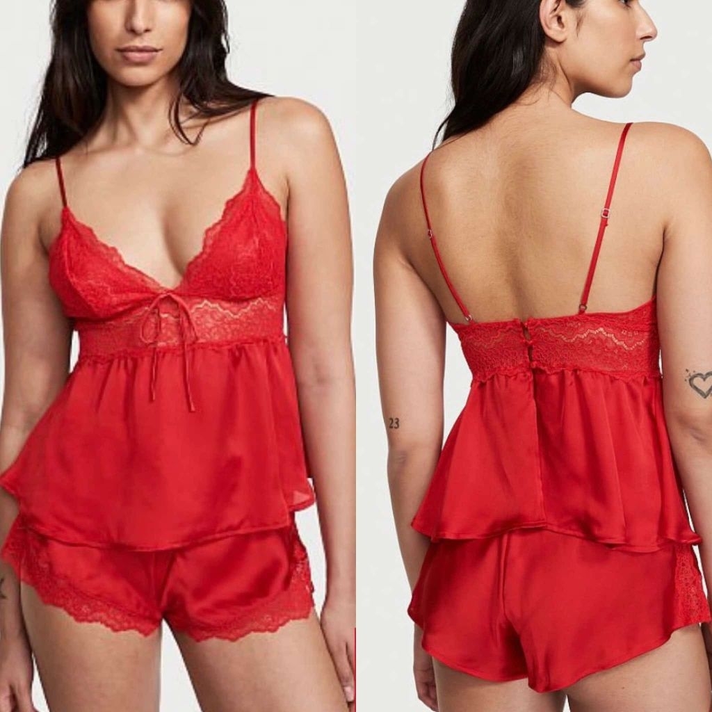 Victoria's Secret pijama, set ngắn size Xs auth có sẵn