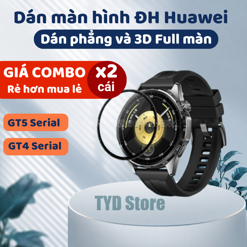 Dán màn hình đồng hồ huawei GT5 46mm 41mm GT5 Pro 42mm 46mm GT4 46mm GT4 41mm loại dẻo full màn và c