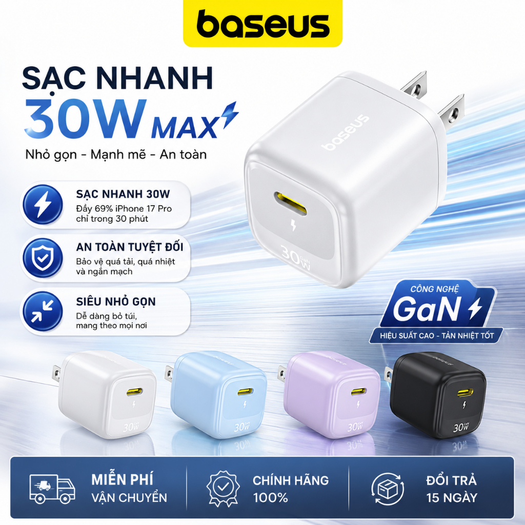 Củ Sạc Nhanh Baseus EnerFill FN22 30W