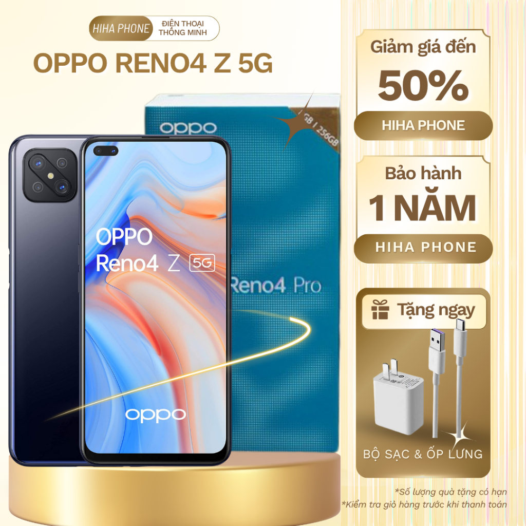 Điện thoại OPPO RENO 4Z 5G 12/256G - Màn hình 6.5inches tần số quét 120hz