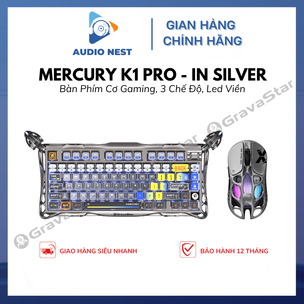 Bàn Phím Gaming Gravastar Mercury K1 Pro Special Edition Phantom - Bảo Hành 12 Tháng.