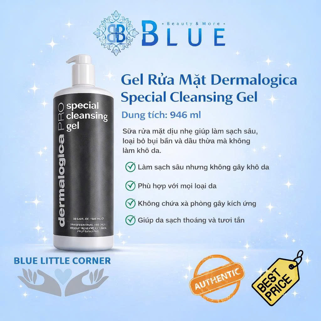 Sữa rửa mặt tạo bọt không chứa xà phòng làm sạch sâu Dermalogica Special Gel