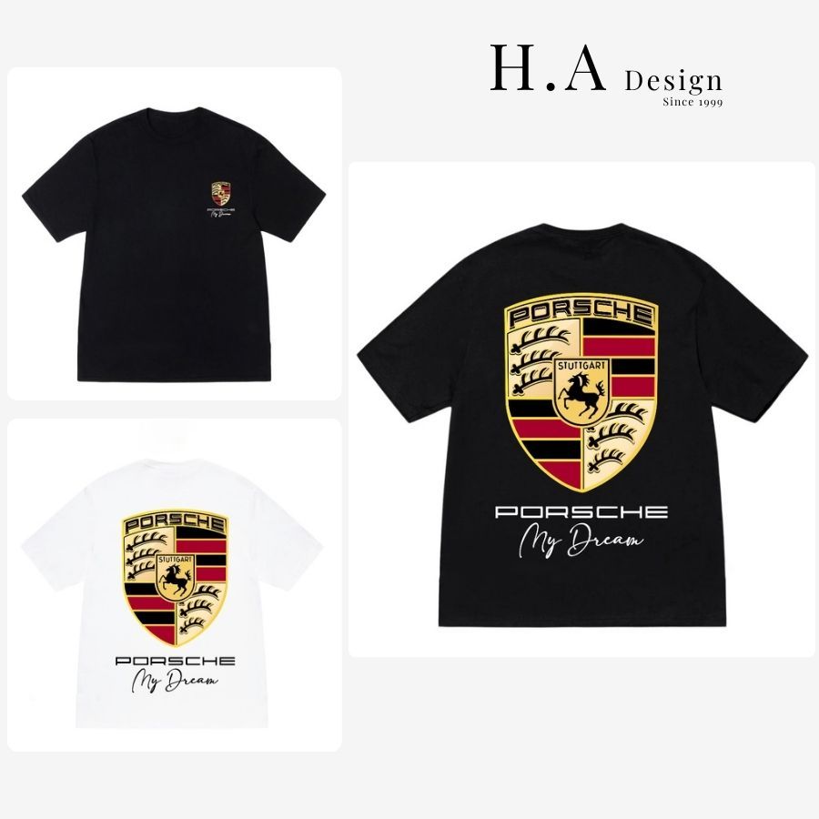 Áo Thun Porsche My Dream Form Unisex Nam Nữ Vải Cotton 250GSM Áo Phông Porsche 583645
