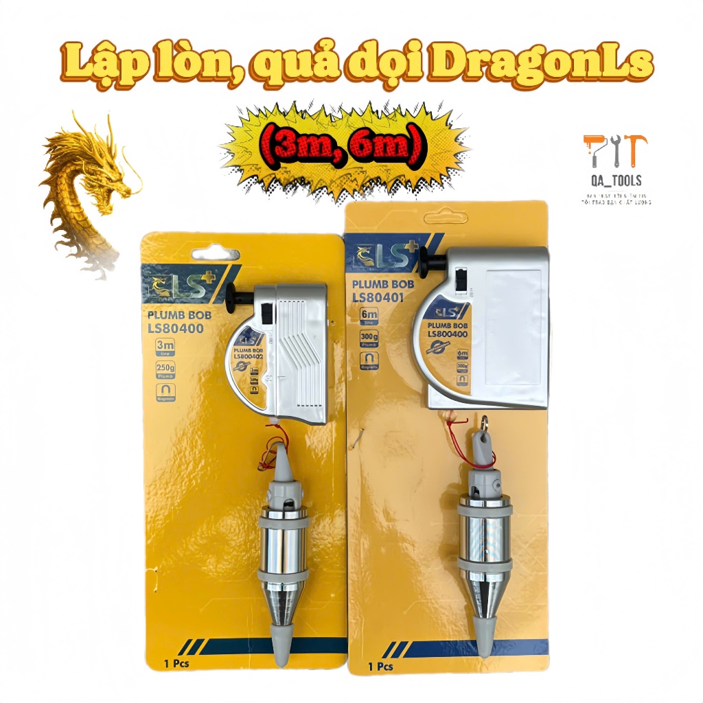 Lập lòn nam châm ( quả dọi ) DragonLs 3m, 6m dùng trong công việc xây dựng đo lường, đời sống