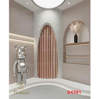 Background livestream 3D 5D cao cấp TS Decor, phông livestream hiện đại có chiều sâu, decor studio sang trọng