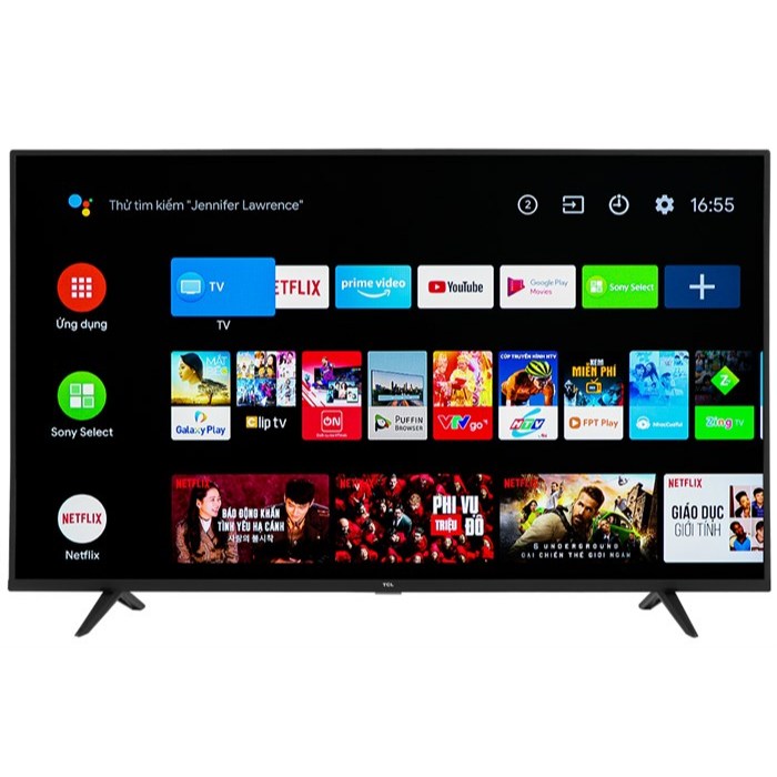 Chân tivi TCL 4K 50 inch 50P615 chính hãng, có đầy đủ bộ vít lắp chân kèm theo