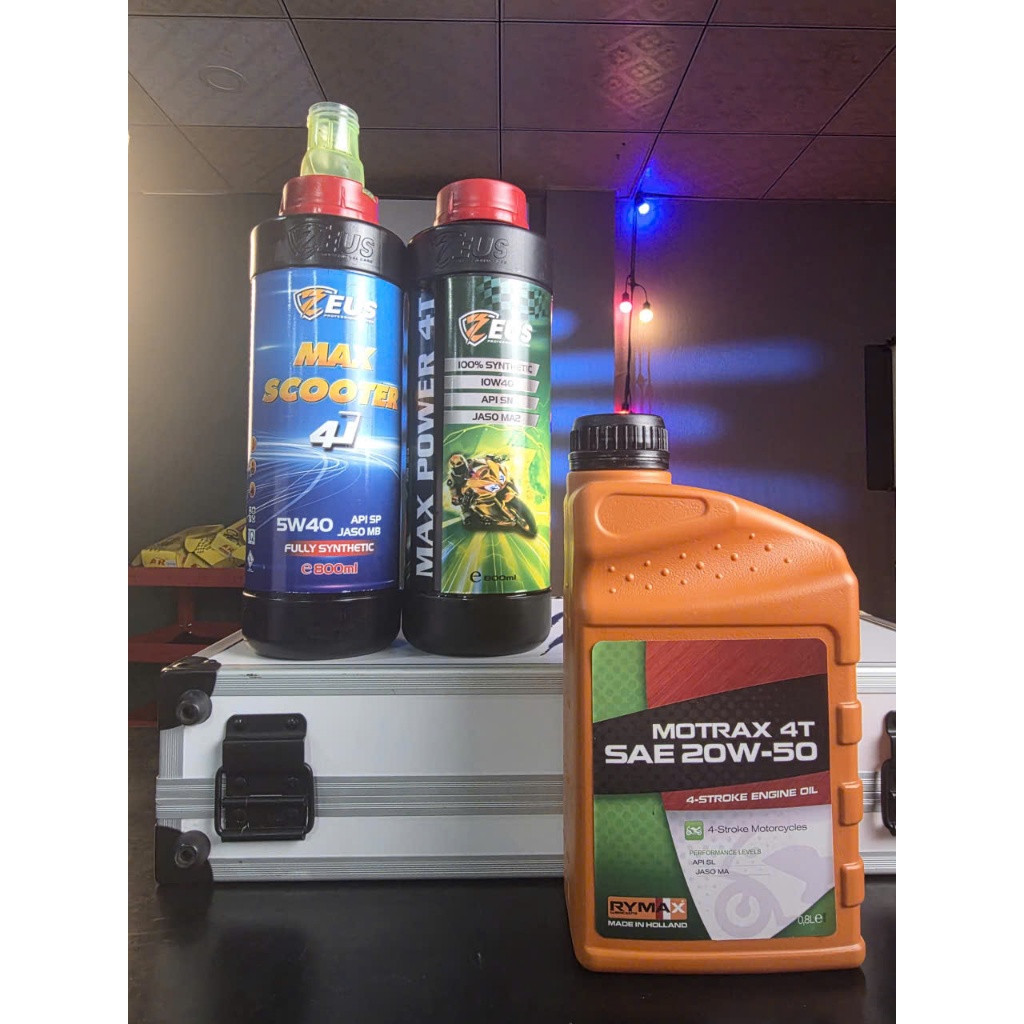 [COMBO 3 NHỚT] NHỚT RYMAX + NHỚT ZESU XE SỐ-CÔN TAY 1LIT + NHỚT ZEUS TAY GA 800ML