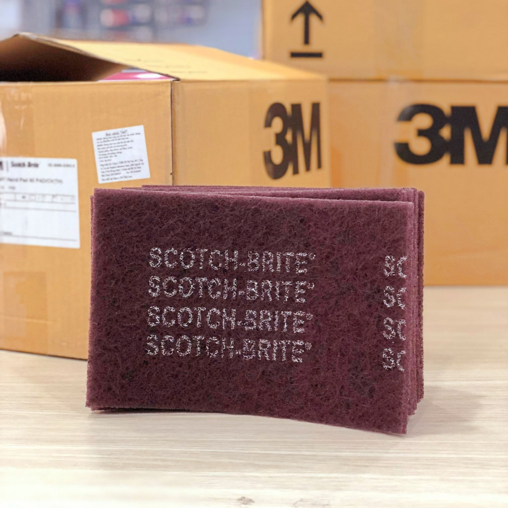 Bùi nhùi 3M Scotch-Brite 7447, kích thước 150x230mm (1 miếng)