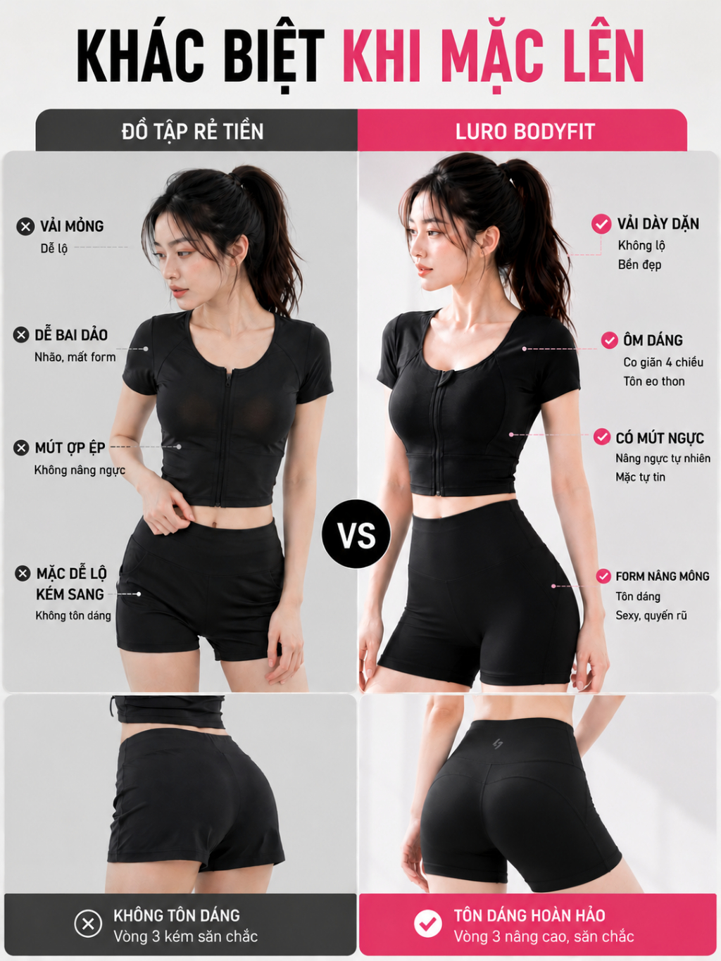 S11-61N — Bộ đồ tập nữ croptop & quần short legging 4