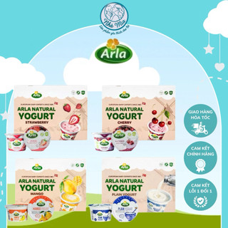 Sữa chua nguội Arla Đức vỉ 6 hộp (100g) cho bé từ 1 tuổi - Sữa chua hữu cơ Organic