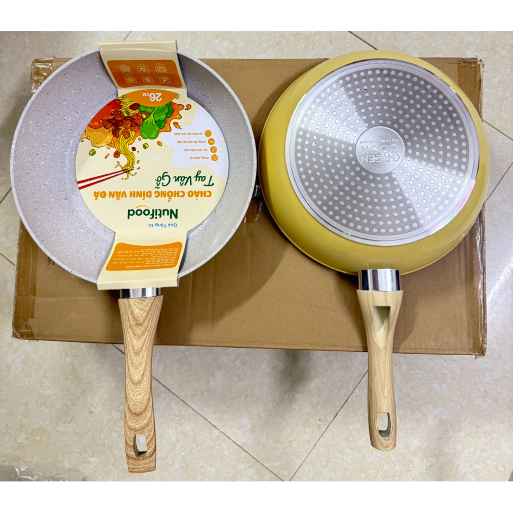 Chảo chống dính vân đá 26cm Greencook
