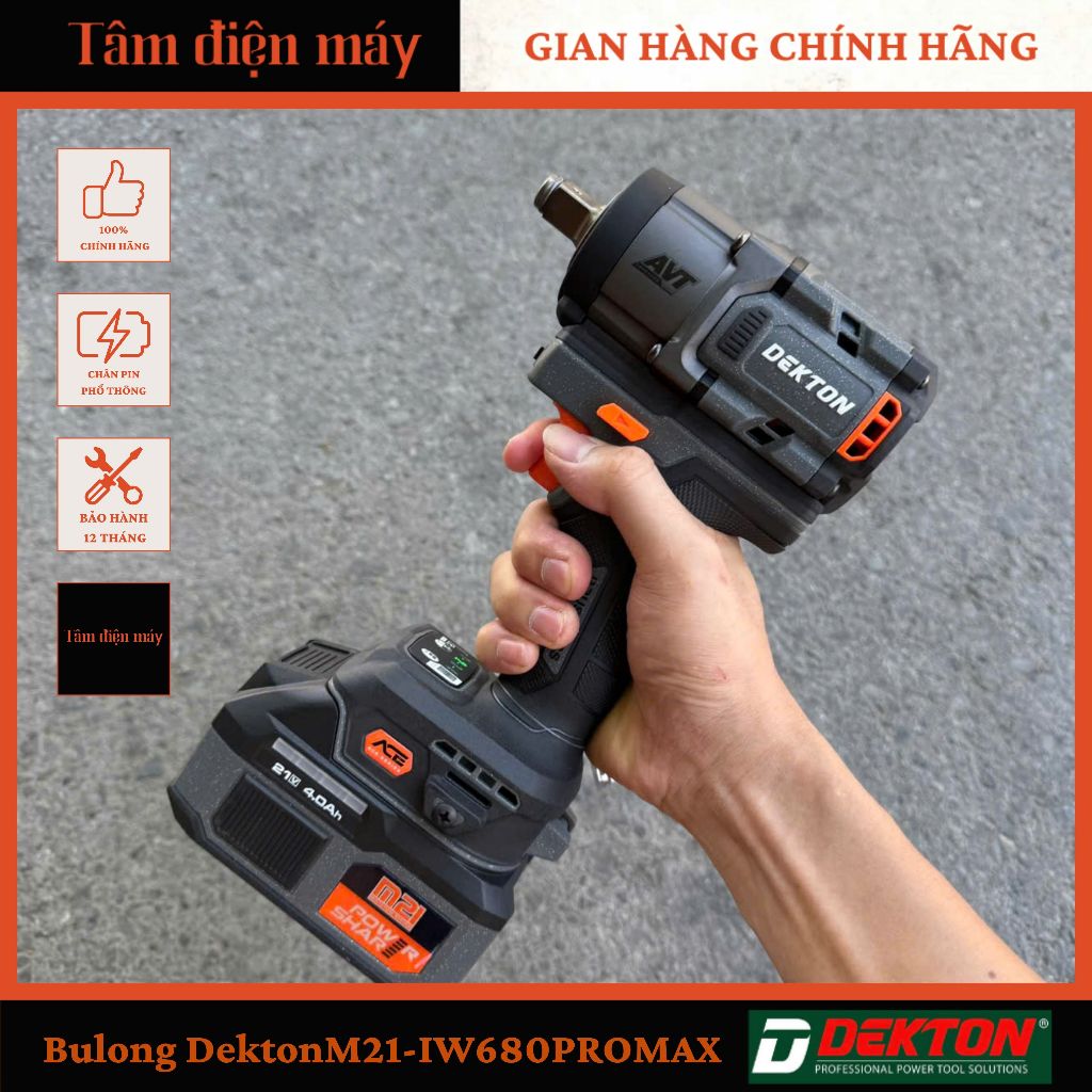 Máy Máy Siết Bulong Dekton 680 N.m M21-IW680 Promax Gen 4