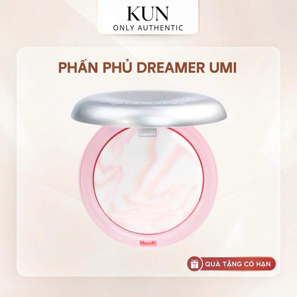 Phấn Phủ Nén DREAMER UMI LOLLIPOP FINISH Illuminating Powder Làm Sáng Trung Tâm Mặt, Tự Nhiên- Fulls