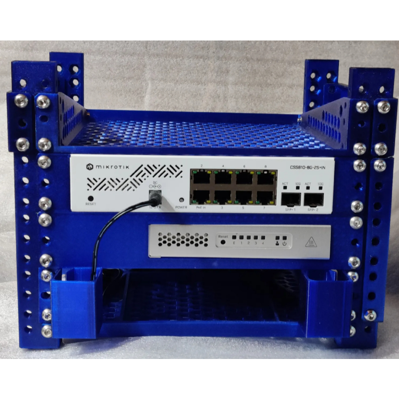 Chân đế ,tai Rack Mount cho Router MikroTik RB5009UG+S+IN,Switch CSS-610-8g-2s