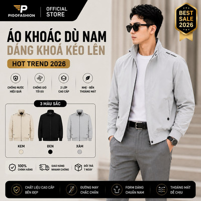 Áo khoác dù gió nam thể thao 2 lớp, chất dù xịn cao cấp SPMAKD45 Pigofashion