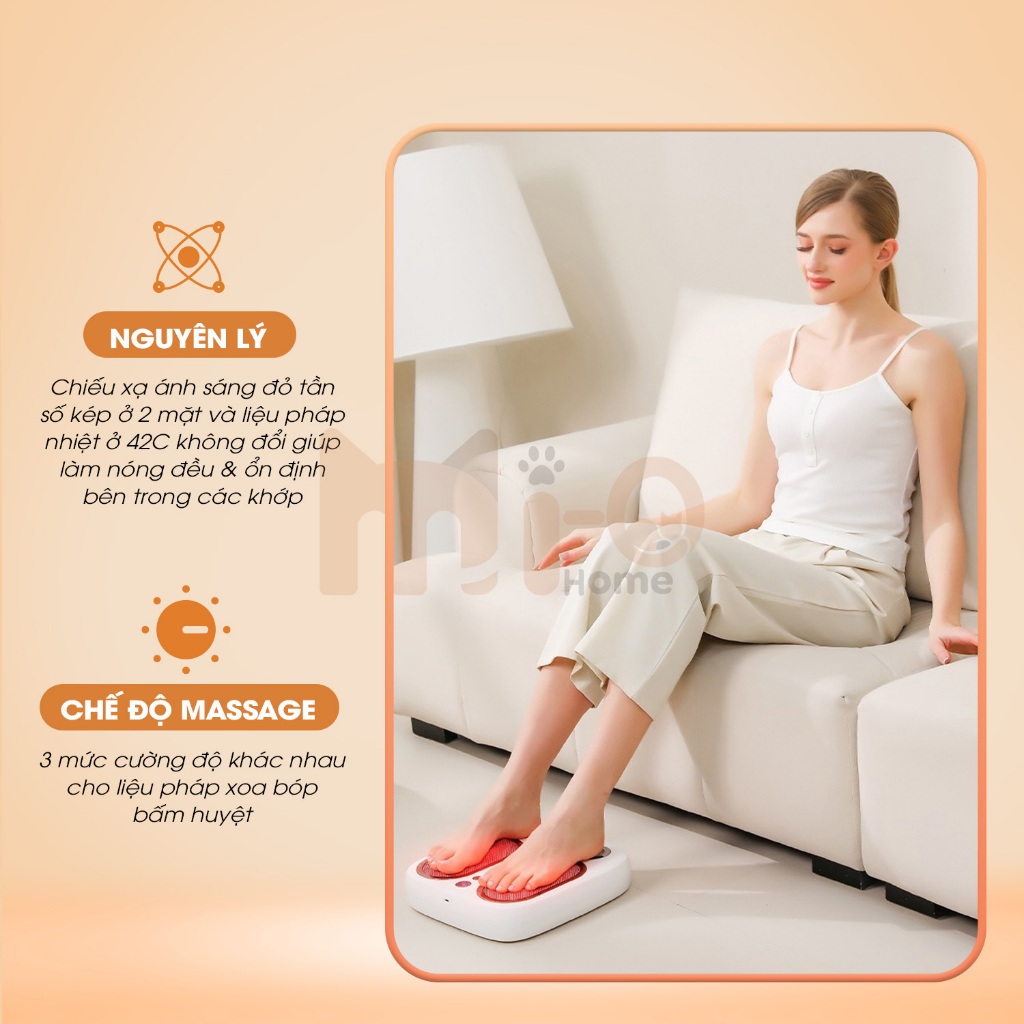 Máy Massage Chân 6D Kết Hợp Hồng Ngoại Chính Hãng Mi-Ohome YM-Z12 – Giảm Đau Nhức | Làm Ấm Bàn Chân