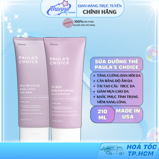 Kem Dưỡng Thể Paula's Choice 10% AHA Làm Sáng Da, Mờ Thâm + 2% BHA Giảm Lỗ Chân Lông và Mụn Cơ Thể 30ml/210ml