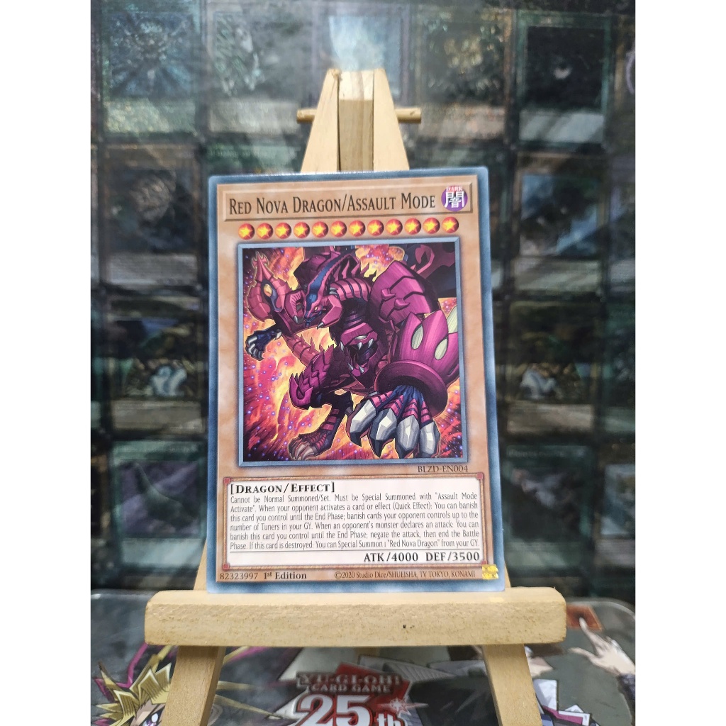 [ Đỗ Lạc Yugioh ] Thẻ Bài Mint90 Yugioh Monster  Red Nova Dragon/Assault Mode Common