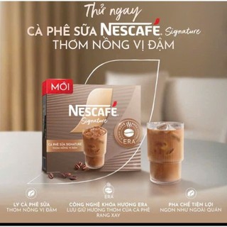 * *Combo 10 gói ** Nescafe cà phê signature sữa đá ( date T1/2027)