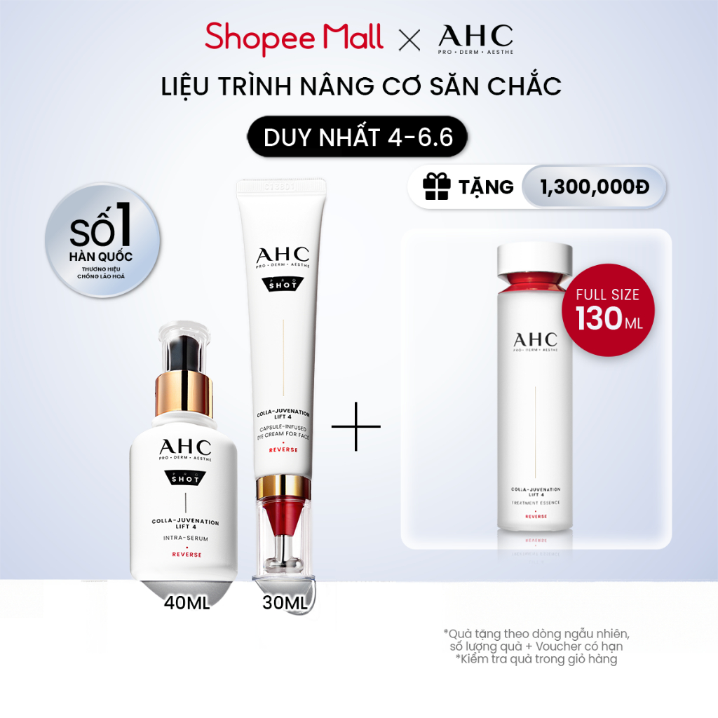 Bộ đôi AHC Tinh chất Serum (40ML) và Kem mắt cho mặt (30ML) chống lão hóa săn chắc da PROSHOT COLLA-JUVENATION LIFT 4 | BigBuy360 - bigbuy360.vn