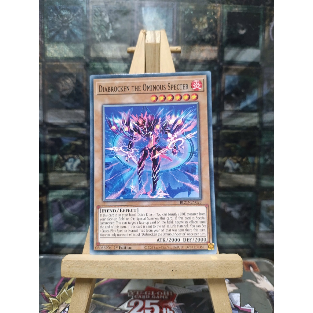 [ Đỗ Lạc Yugioh ] Thẻ Bài Mint90 Yugioh Monster Diabrocken the Ominous Specter Common