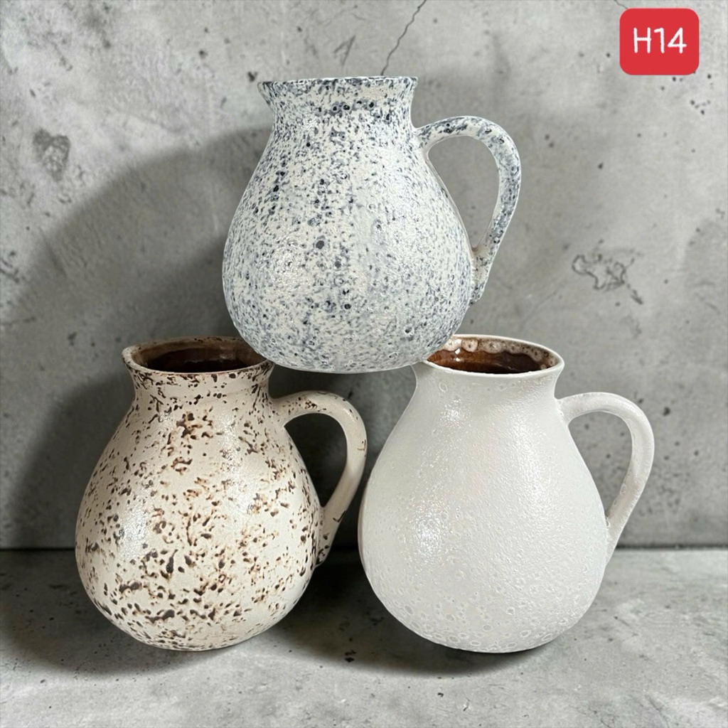 [ 15cm ] Bình cắm hoa dáng mới lạ, dáng ca tròn, ca vuông