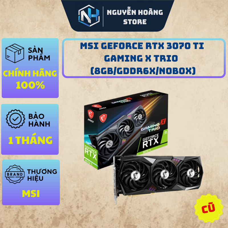 VGA card màn hình MSI GeForce RTX 3070Ti GAMING X TRIO 8G Cũ
