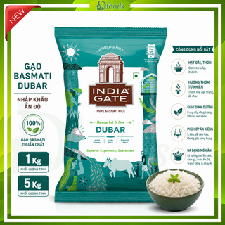 Gạo basmati india gate dubar 5kg, ngăn ngừa tiểu đường