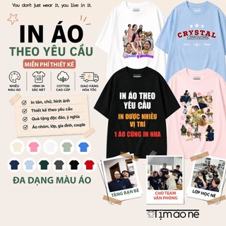 In Áo Theo Yêu Cầu, In Chữ, Tên, Ngày Tháng Năm Sinh Hình Ảnh. 100% Cotton, Cho Nam và Nữ Unisex.