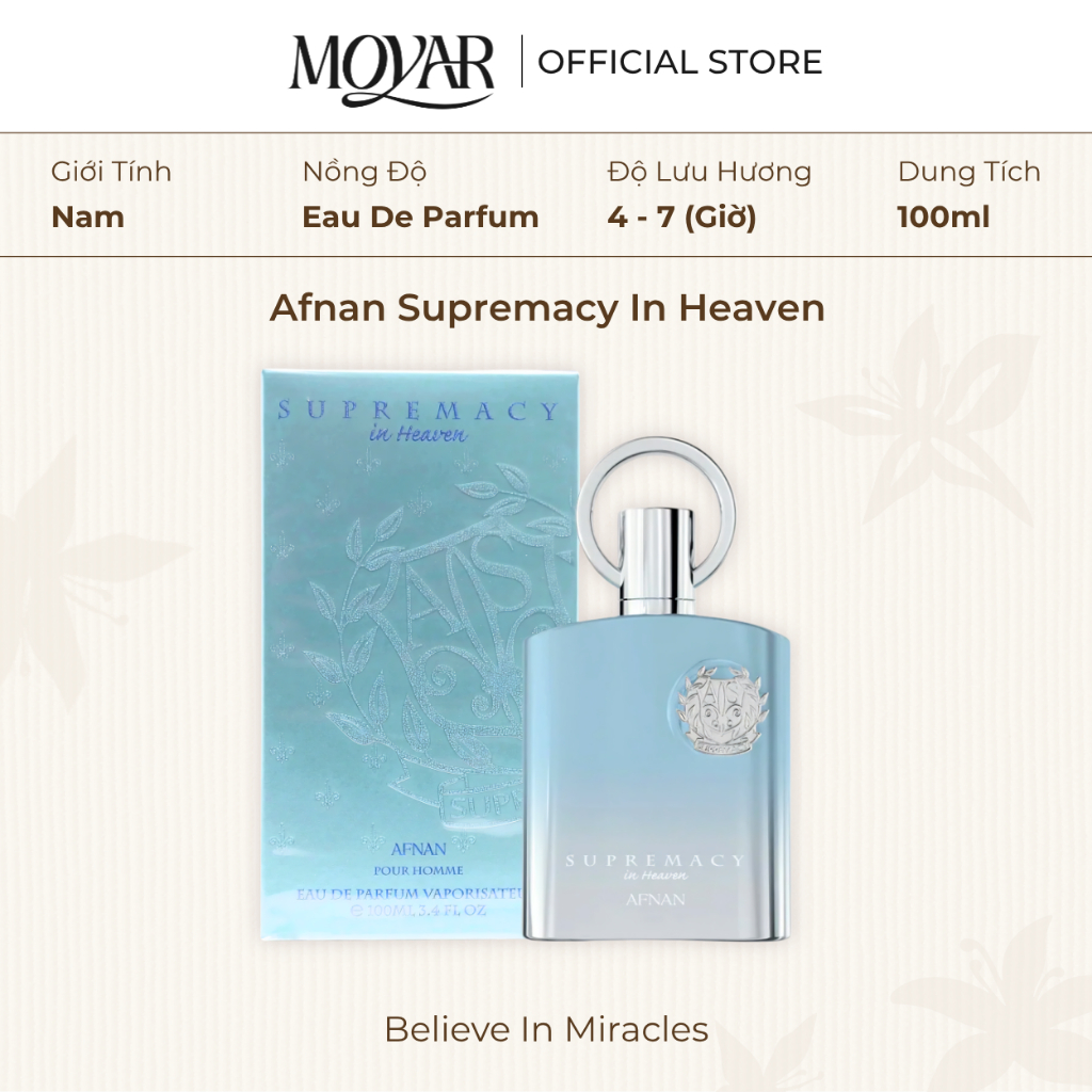 Nước Hoa Afnan Supremacy In Heaven | Nước Hoa Nam Fullsize | Moyar Perfume