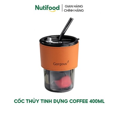 [Quà tặng không bán] Cốc thủy tinh đựng coffee 400ml