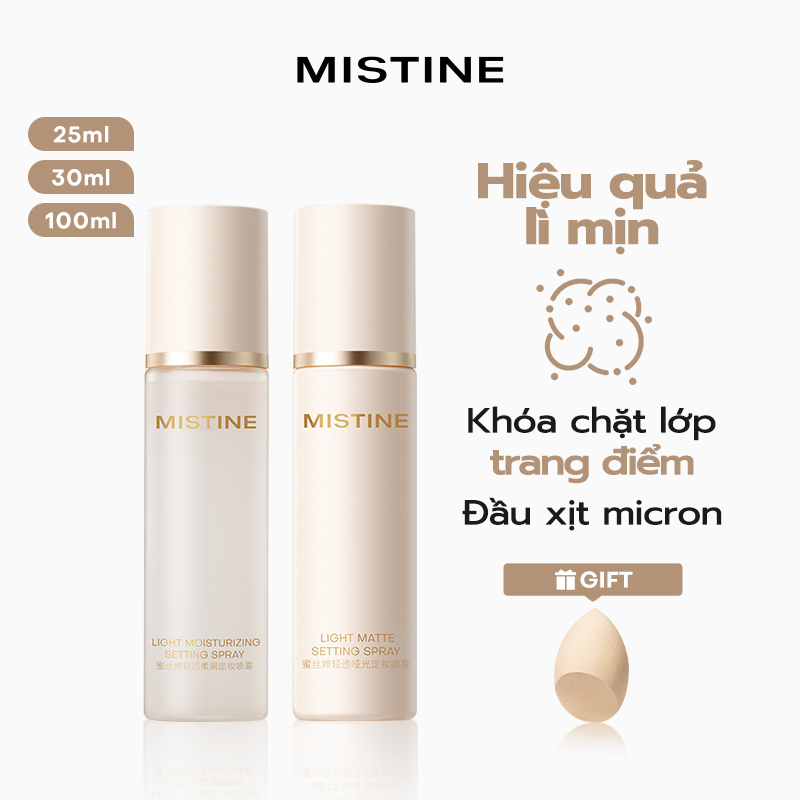 xịt khoá makeup Mistine xịt khoá nền 100ml/30ml/25ml Hiệu quả lì mịn
