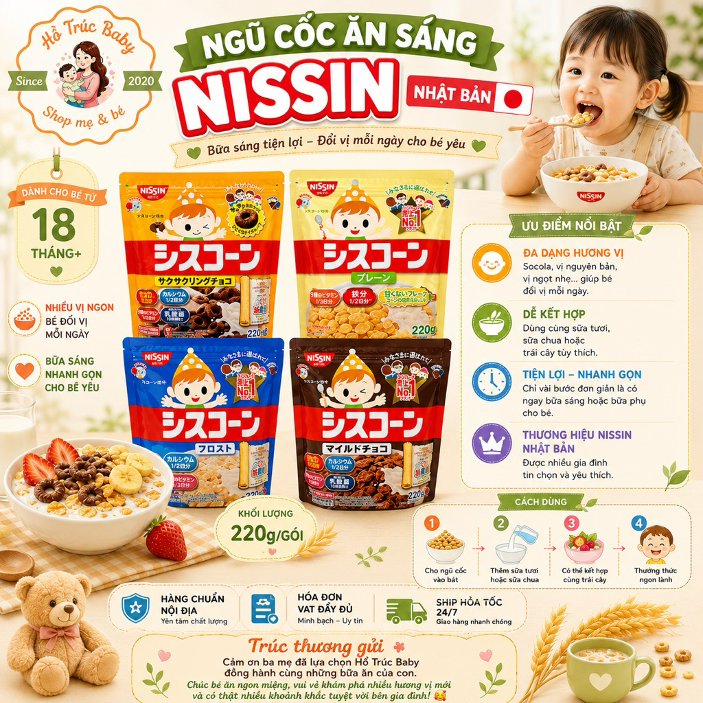 Ngũ cốc Nissin Nhật cho bé