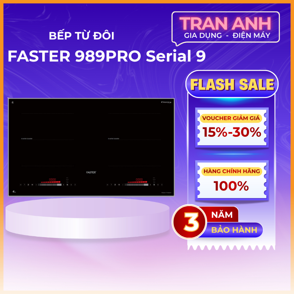 Bếp từ Faster FS 989Pro Serial 9 | New model 2025 | Faster FS 888TL Serie 8 | BH 3 NĂM