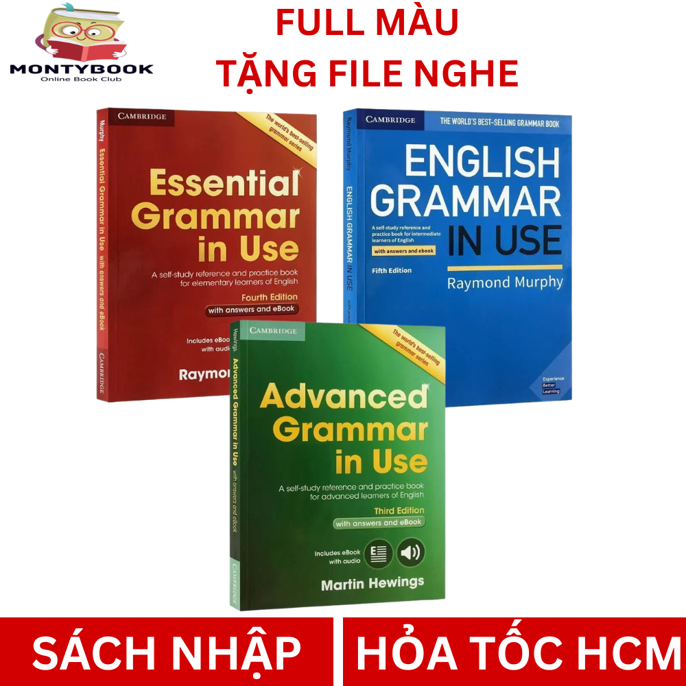 GRAMMAR IN USE - SÁCH NHẬP - BỘ 3 QUYỂN TẶNG FILE NGHE