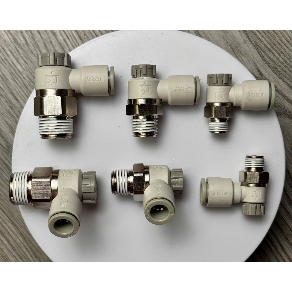 Van tiết lưu AS2201F-01-08SA AS2201F-02-08SA AS3201F-03-08SA AS4201F-04-08SA khí nén