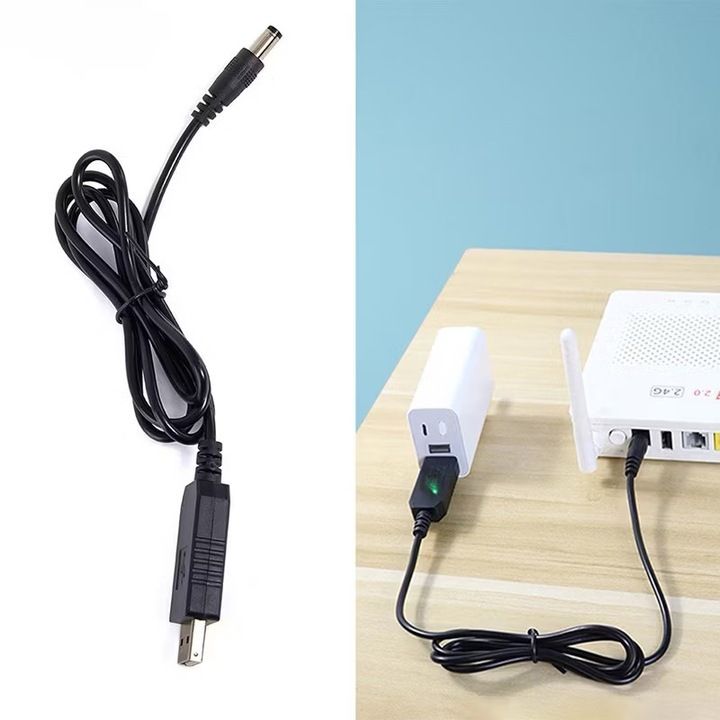 Dây Cáp Chuyển Đổi USB 5V Sang 5V 12V Đầu 2.1*5.5mm dùng Wifi khi mất điện | BigBuy360 - bigbuy360.vn