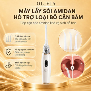 Thiết bị lấy sỏi amidan tại nhà, loại bỏ mảng bám, giảm đau rát CSSD242 OLIVIA