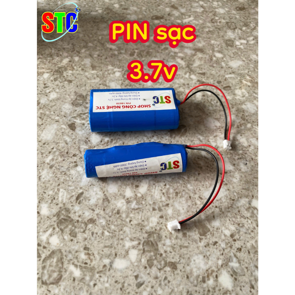 3.7v (jac 2.0mm) chuyên dùng cho loa bluetooth,đèn exit,đèn pin,đài fm, đèn led