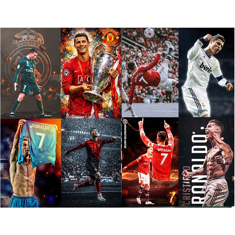 combo 20 ảnh poster decal dán cr7 Ronaldo