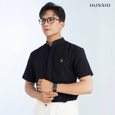 [New T6] Áo sơ mi nam tay ngắn FASY, chất liệu AIRlinen công nghệ vải thoáng mát, giảm nhăn, mềm mại - HUSSIO
