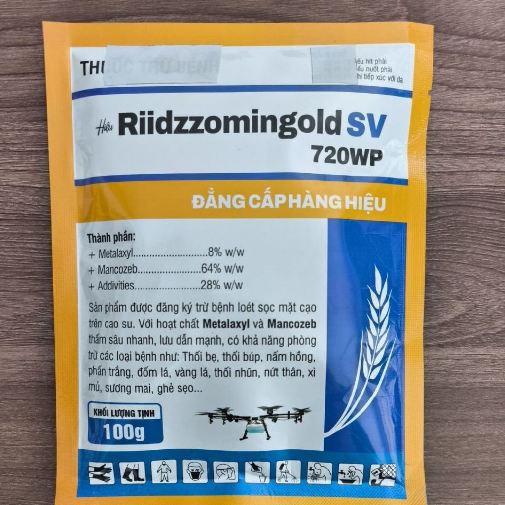 RIIDZZOMINGOLD  SV 720WP - GÓI 100G PHA 200L, QUẢN LÝ NẤM