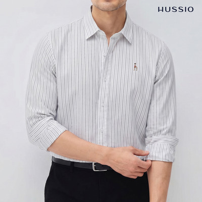 [NEW T5] Áo sơ mi tay dài nam SEASON "BA" GEN 2 logo thêu, vải Oxford cao cấp ít nhăn, sang trọng, thanh lịch - HUSSIO