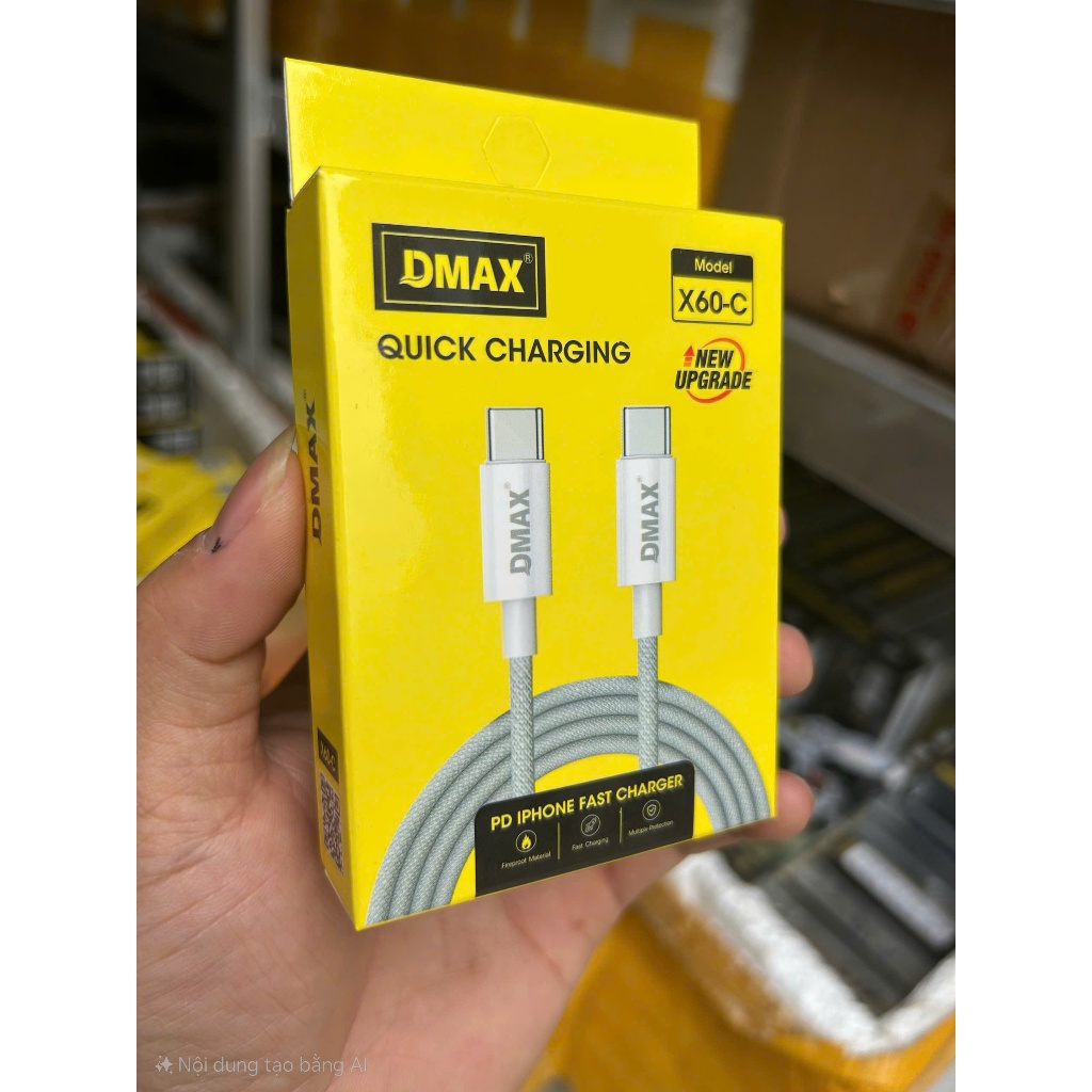 cáp sạc nhanh Dmax cao cấp mạnh mẽ tốc độ sạc